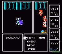 une photo d'Ã©cran de Final Fantasy sur Nintendo Nes